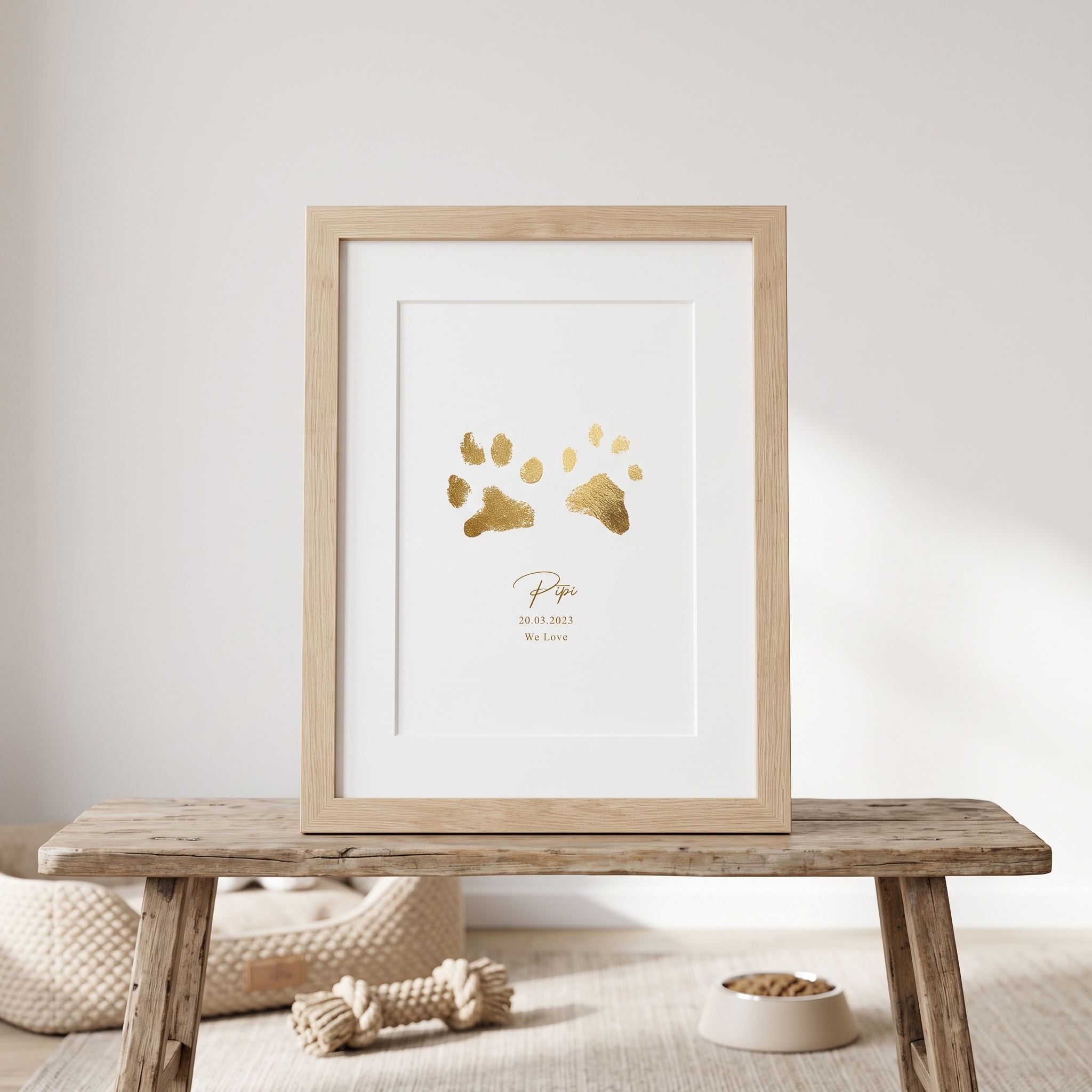 Lámina personalizada con las huellas de tu mascota